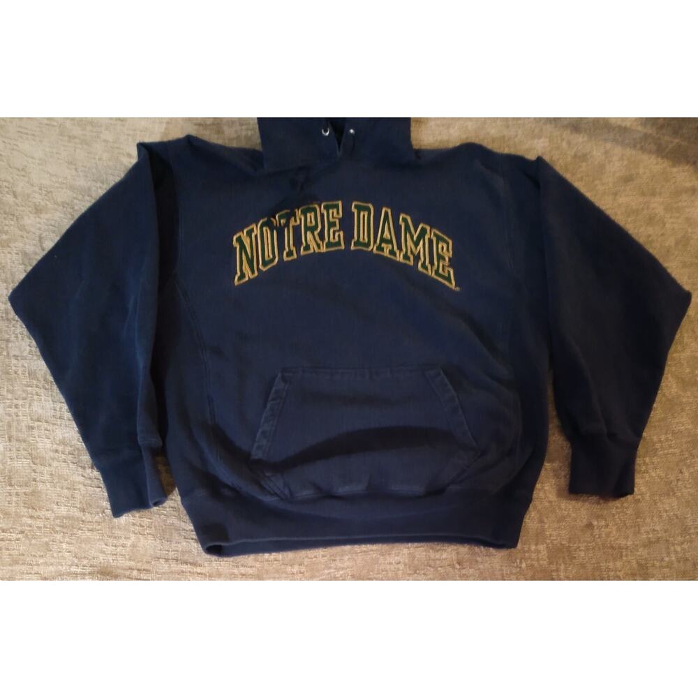 Steve & Barrys Notre Dame Fighting Irish Football Hoodie Sweatshirt Large
